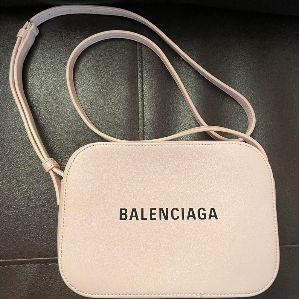 Authentic Balenciaga Everyday XS Camera Bag in Light Pink